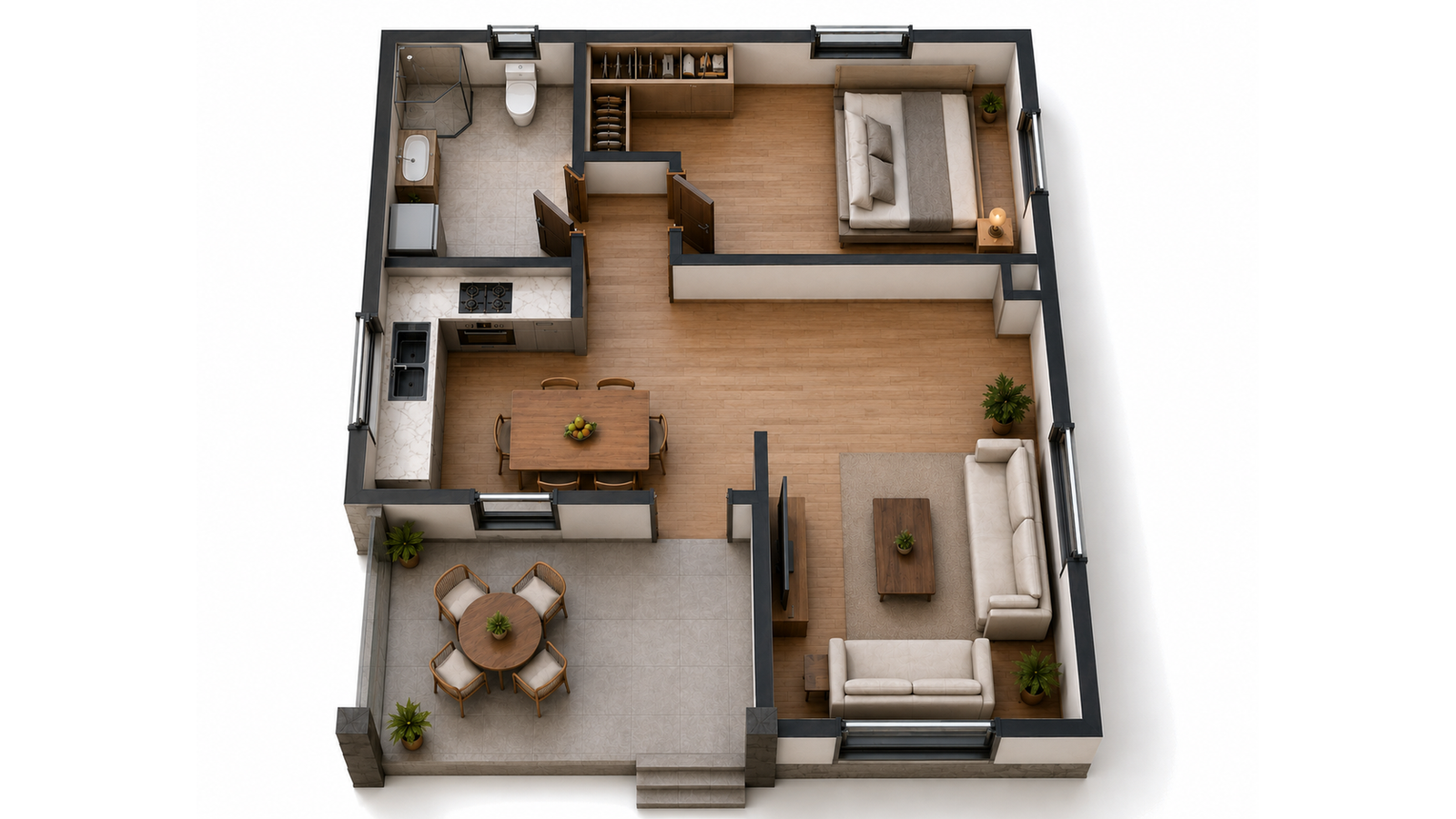 54 m² 2+1 Tek Katlı Çelik Ev