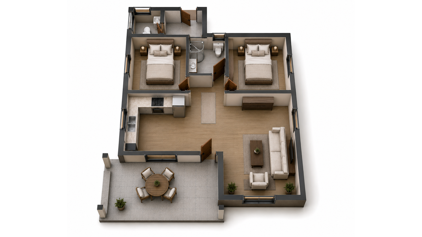 78 m² 2+1 Tek Katlı Çelik Ev
