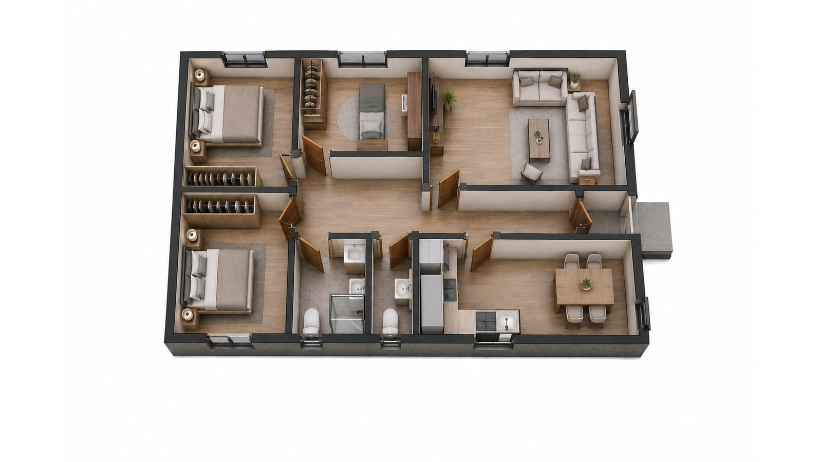 88 m² 3+1 Tek Katlı Çelik Ev
