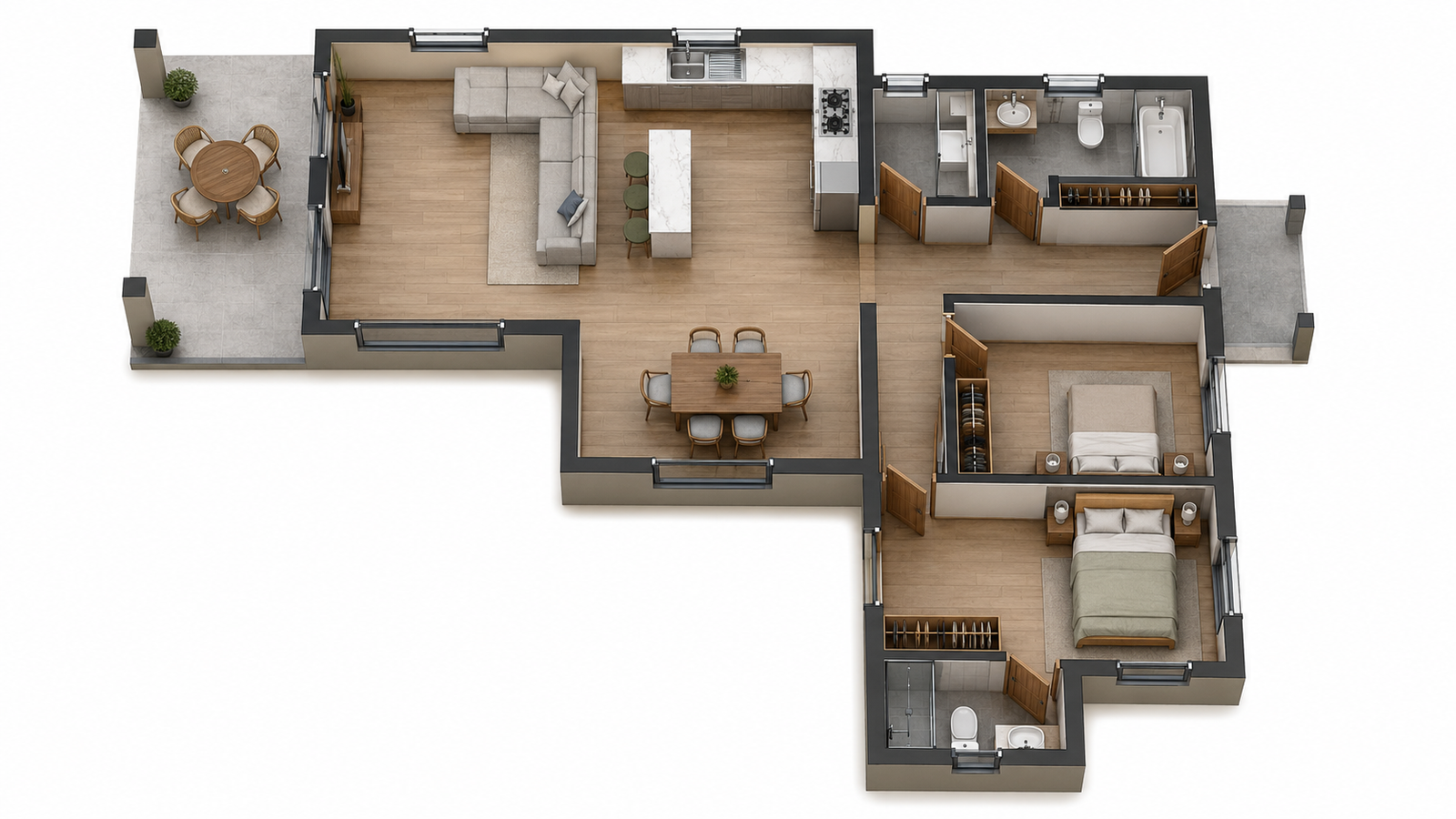 124 m² 2+1 Tek Katlı Çelik Ev