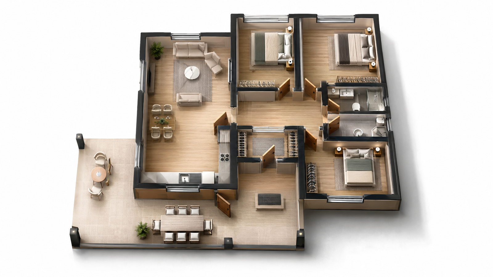 155 m² 3+1 Tek Katlı Çelik Ev