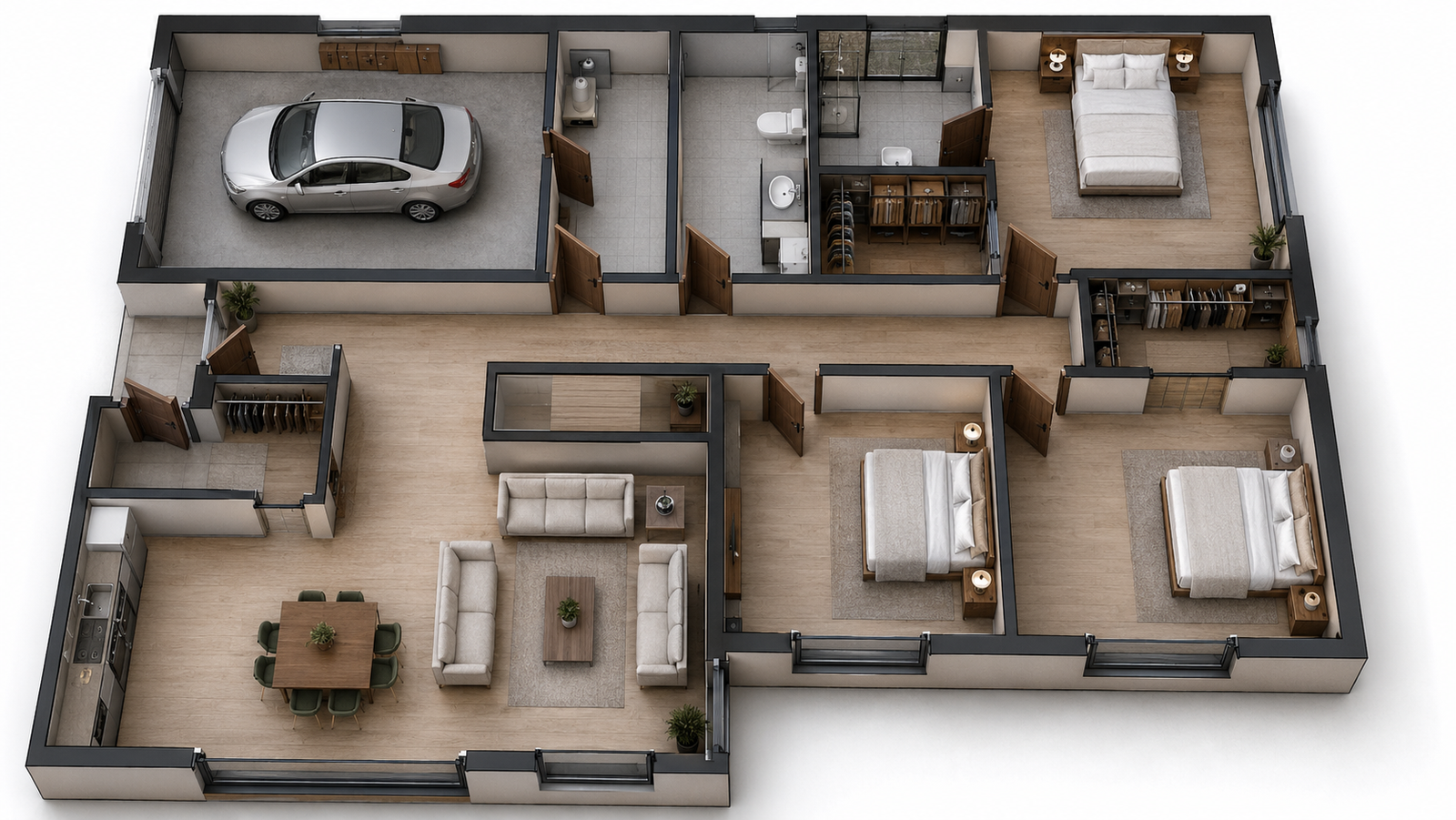 182 m² 3+1 Tek Katlı Çelik Ev