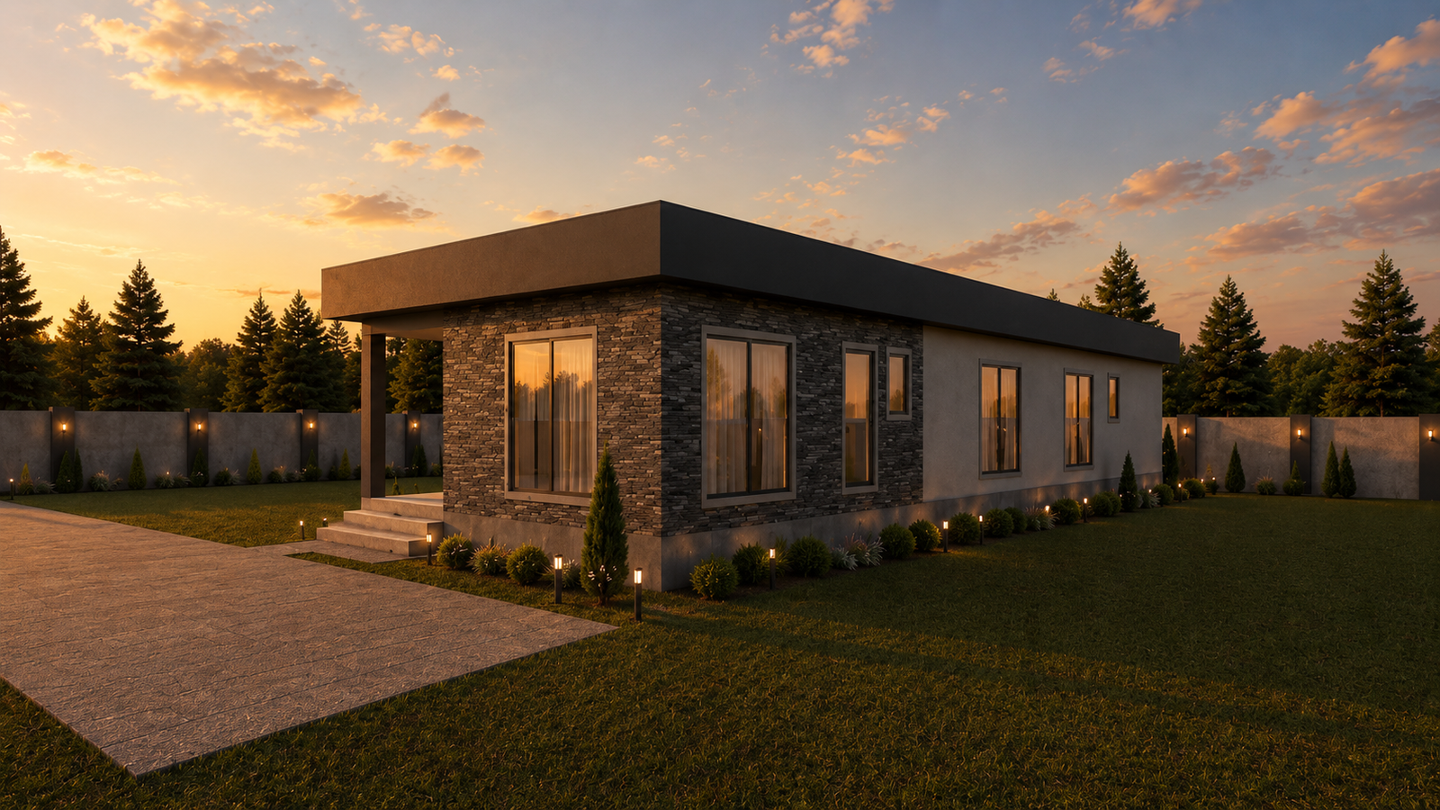 210 m² 3+1 Tek Katlı Çelik Ev