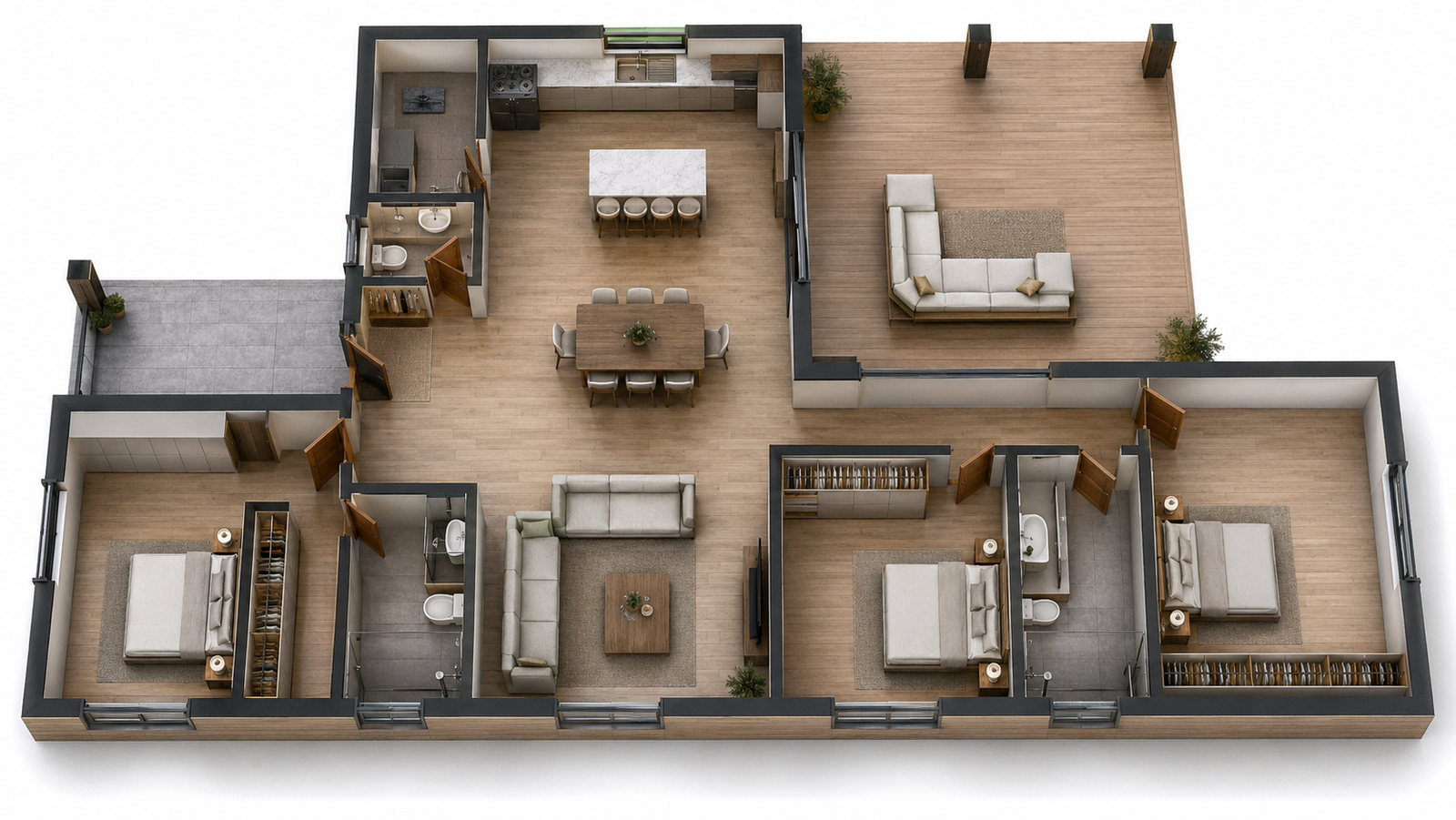 210 m² 3+1 Tek Katlı Çelik Ev