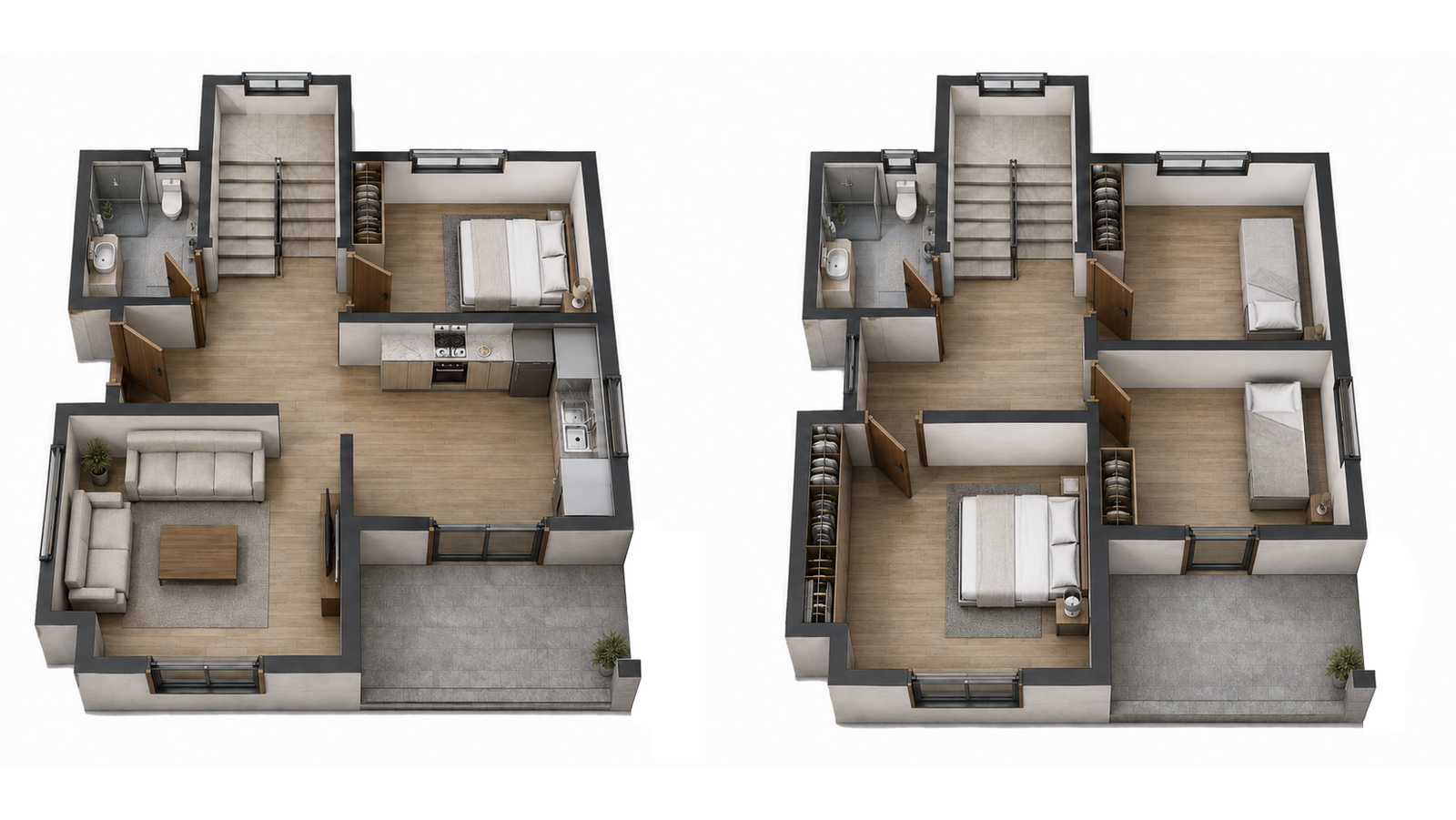 124 m² 4+1 İki Katlı Çelik Ev