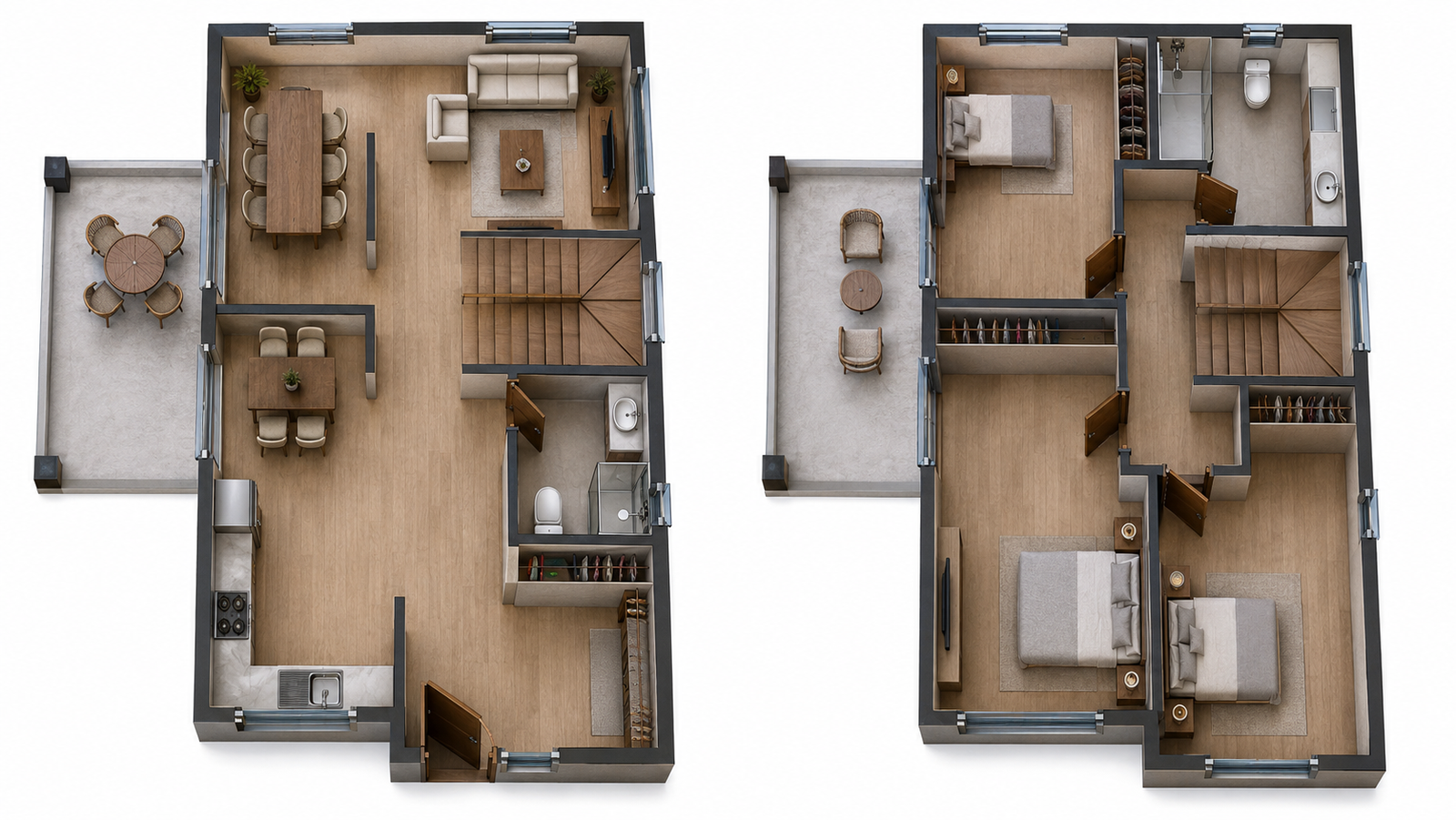 182 m² 3+1 İki Katlı Çelik Ev