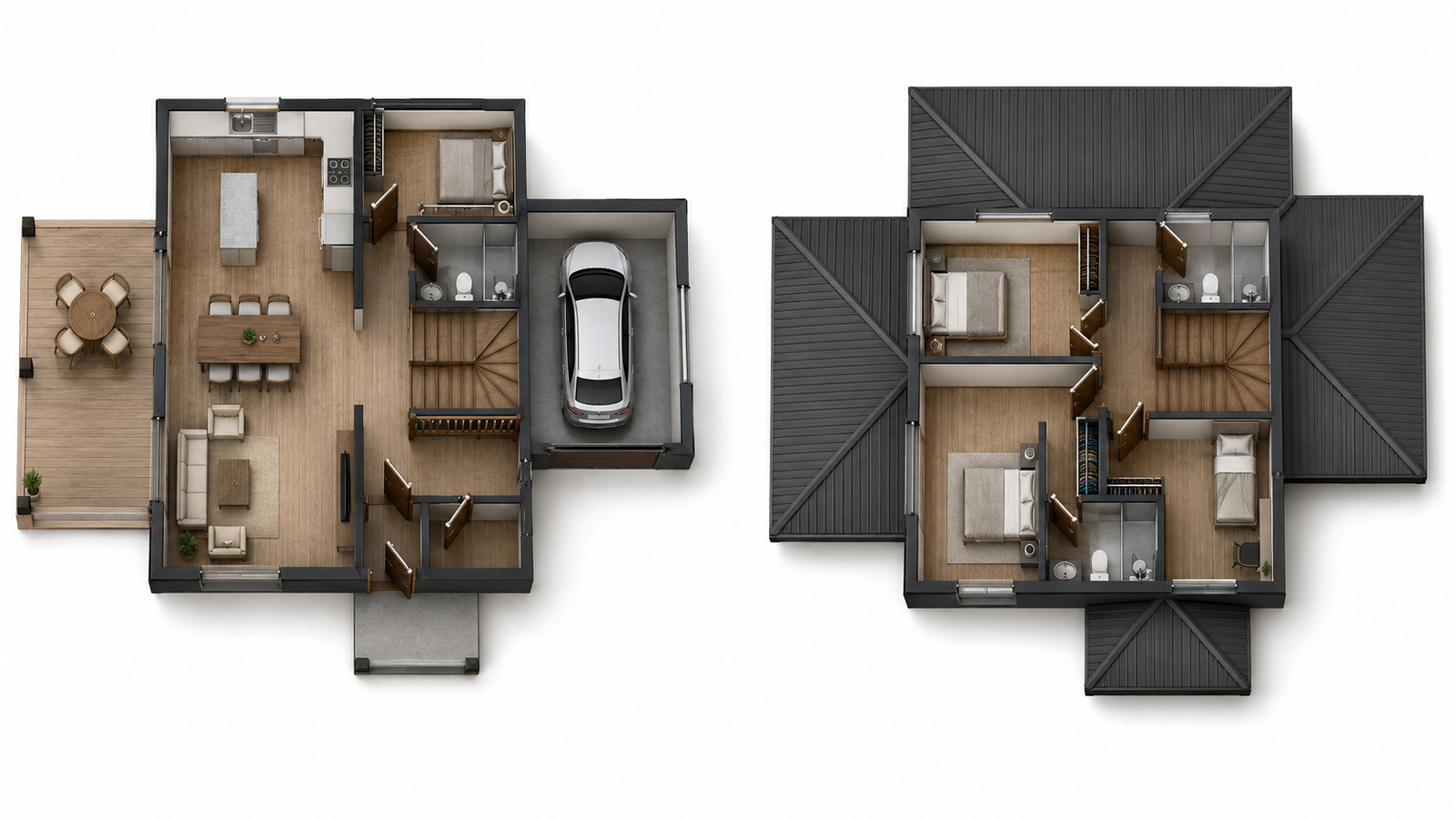 218 m² 4+1 İki Katlı Çelik Ev