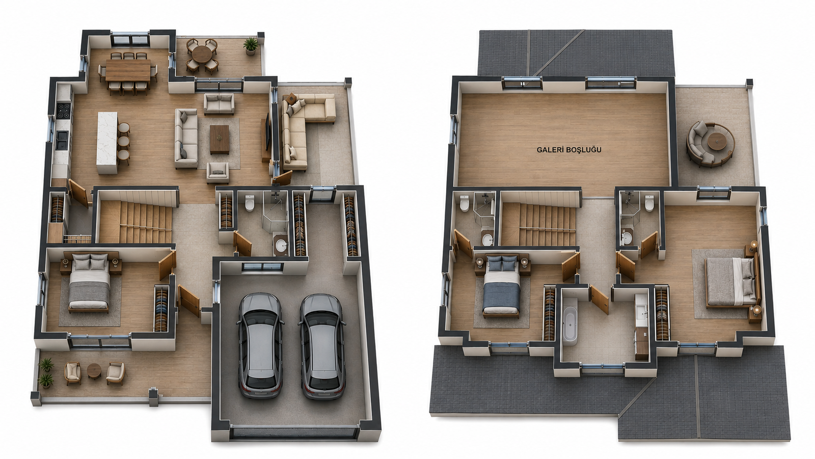 301 m² 4+1 İki Katlı Çelik Ev